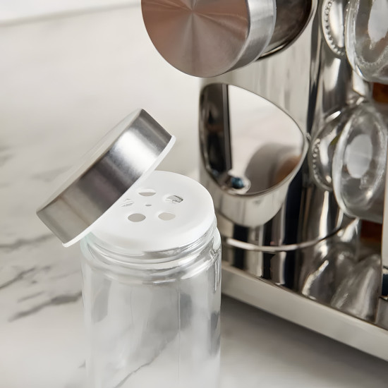 Stainless Steel Spice Jar Set - 16 Pcs